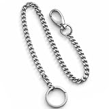 Ermenlifiqq 1 pieza cadena de 40 cm para llaves, plateada