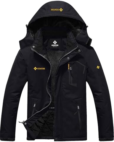 GEMYSE Men's Waterproof Ski Jacket Winter Snow Coat with Detachable Hood