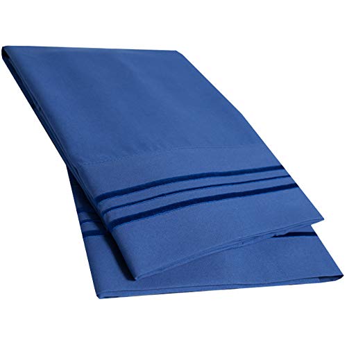 2 Pack Pillow Case Set 1800 Series Fine Brushed Microfiber Pillowcases