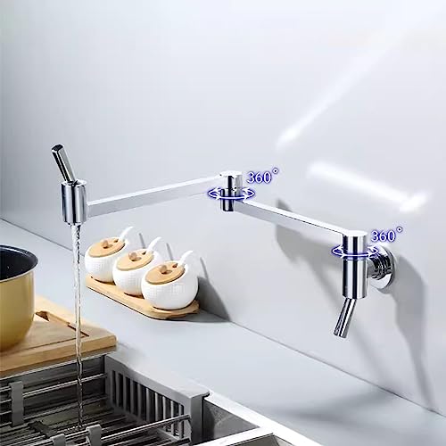 Robinet de remplissage de casserole, mitigeur de cuisine pliant à bras pivotant - 3