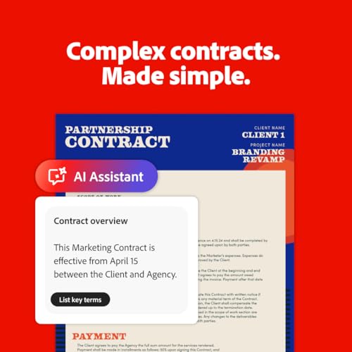 Image of Adobe Acrobat AI Assistant | PC /Mac | Software Download | PDF Software | Activation Required