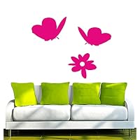 INDIGOS UG Adesivi Murali A Tema Farfalle - Set 20 Pezzi Di Decalcomanie In Marrone Chiaro, Dimensioni Variabili 5-20cm, Per Decorazione Parete Soggiorno, Camera Bambini, Ufficio