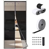 EFUTURETIME Zanzariera Porta Magnetica 90 x 210 cm, Protezione della Privacy e Anti Zanzare, Zanzariere Magnetiche per Porte Finestre in Poliestere, Senza Fori