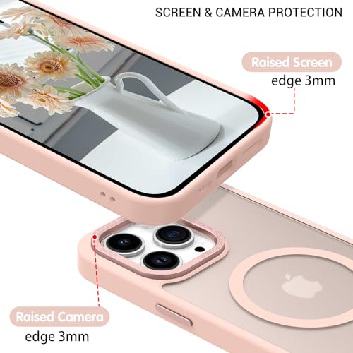 Coque iPhone 13 Pro rose compatible MagSafe et translucide mate - 6