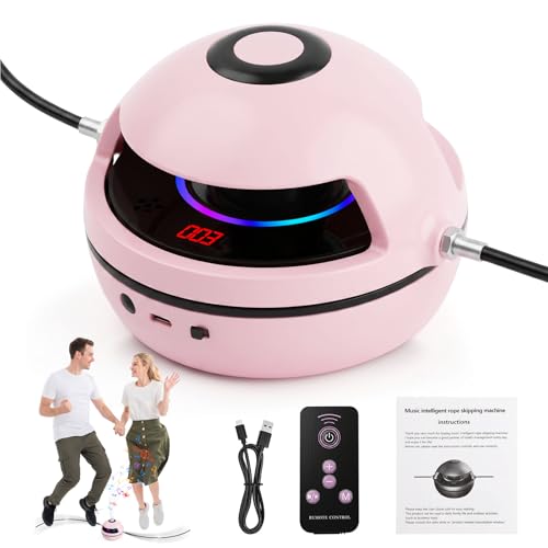 Mapille Smart Jump Rope Elektronisches Springseil Automatisches Springseil mit LED-Zähler Fernbedienung Kabellose Musik 70160 RPM 10 Stufen
