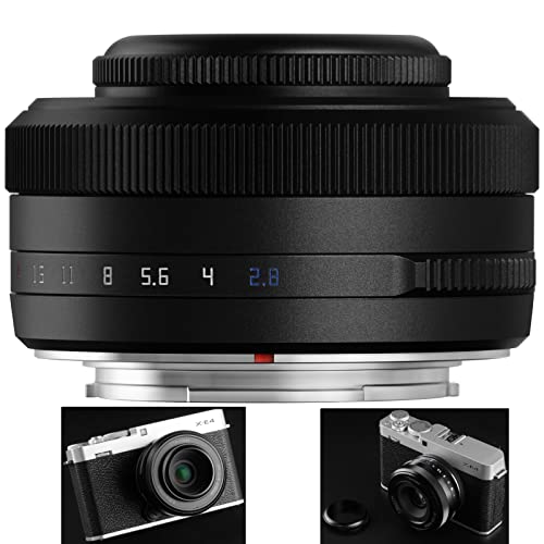 TTArtisan AF 27mm F2.8 XF Lens for Fuji X Mount Cameras X A1 X A10 X M1 X T1 X T10 X T100 X PR01 X PR03 X E1 X E2S XS10 X H1 X H2S and More.(Negro)