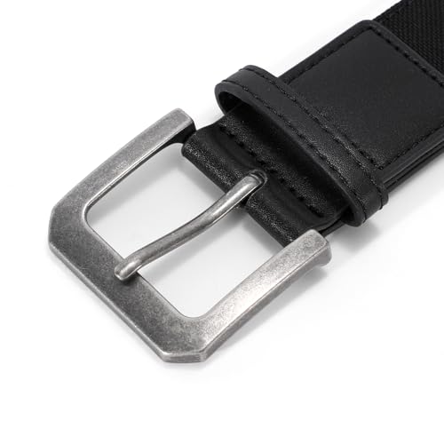 XZQTIVE Canvas Belt for Men Women Heavy Duty Nylon Work Belt with Silver Buckle Men Casual Belt for Jeans Pants2