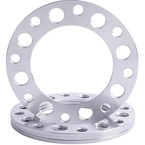 ZHTEAPR 4pc 6mm 1/4" Universal Forged 8Lug Wheel Spacers 8x6.5 8x165.1 8x170 8x180 Compatible with Ram2500 3500 Sanava Silverado 2500 3500 HD F250 F350 Super Duty E250 E350 Econoline Cover