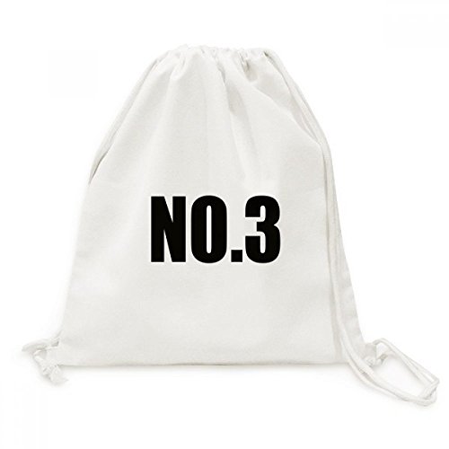 Toile Drawstring Backpack Voyage Sacs Chanceux n ° 3 Numéro Nom