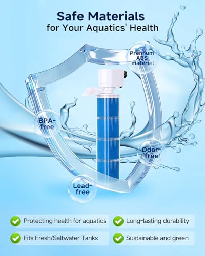 Image of 4-IN-1 Aquarium Power Filter - Mutil Stage Filtration, Adjustable Oxygenation /Wavemaker, Whisper-Quiet Submersible Fish Tank Filter & Water Circulation System for 20-100 Gal Fresh /Salt Tank