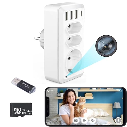 C&aacute;mara de Seguridad Oculta,Mini c&aacute;mara esp&iacute;a,Audio y v&iacute;deo inal&aacute;m...