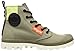 Palladium PAMPA HI OUTZIP OVERLAB High-Top Sneakers with Side Zip, VETIVER (339), 8.5