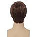 Dai Cloud Mens Short Brown Wig Layered Fluffy Synthetic Hair Male Wigs Daily and Halloween Wig