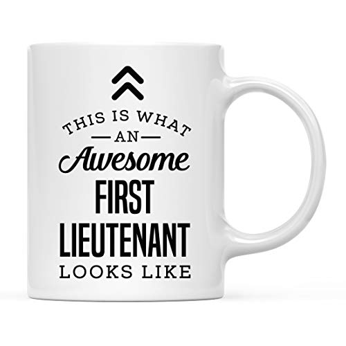 Andaz Press 11oz. Ceramic Coffee Tea Mug Thank You Gift, This is What an Awesome First Lieutenant Looks Like, 1-Pack, Birthday Christmas Gift Ideas Coworker Him Her, Includes Gift Box
