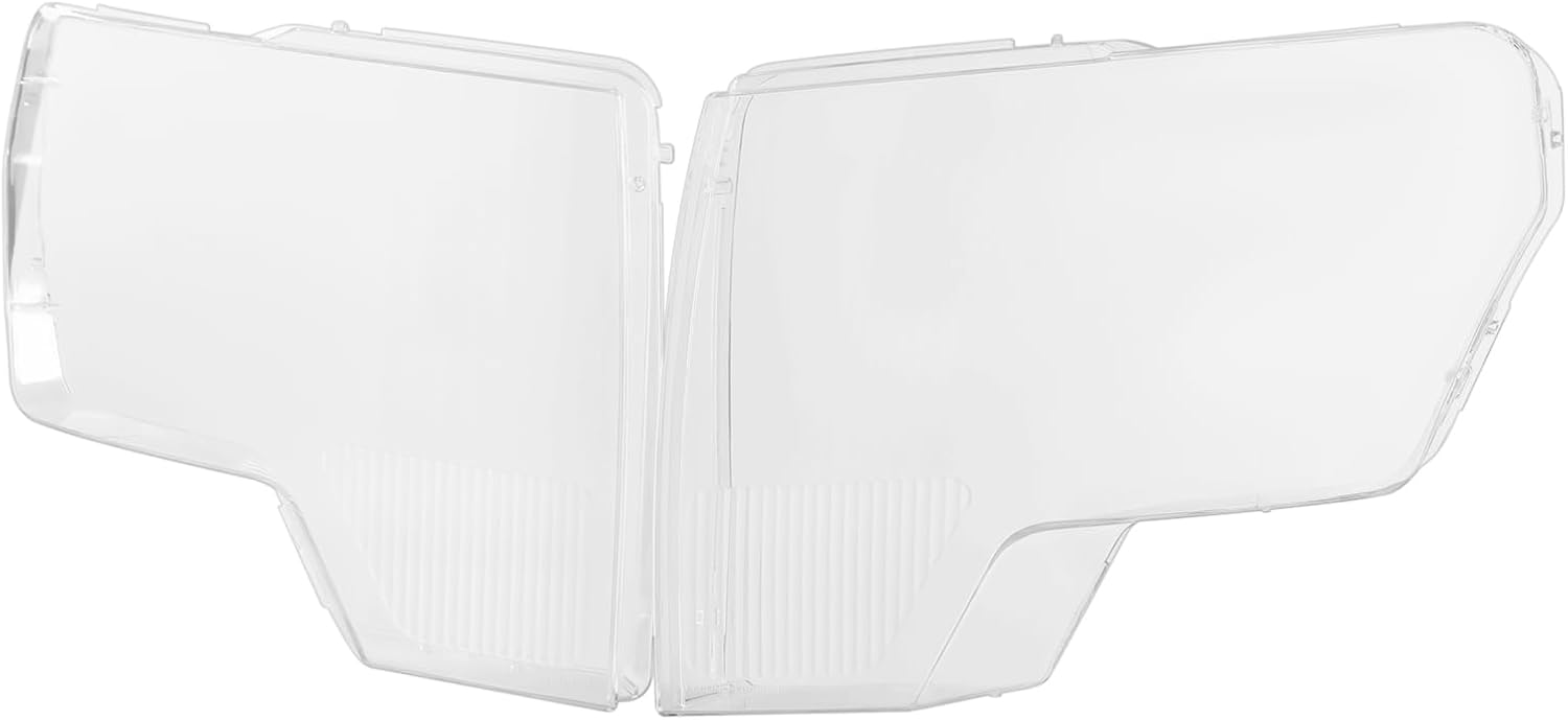 Pair Headlight Lens Cover Compatible with Ford F-150 SVT Raptor 2010 2011 2012 2013 2014 Front Left and Right Side Headlamp Lens Cover Clear Headlight Cover Headlamp Cover