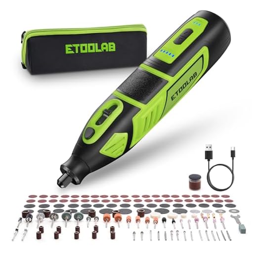 Multifunktionswerkzeug Akku 12V 2.0Ah(Lithium-Ionen), 140PCS Akku-Rotationswerkzeug Set mit 5 Gang 5000-38000 U/min schnelle Ladezeit, Hohe Akkulaufzeit für Schneiden, Gravieren, Bohren, usw.