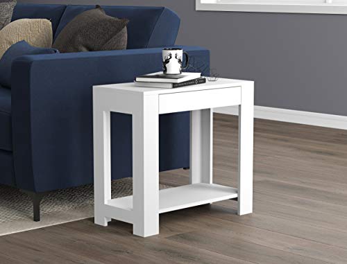 Safdie & Co. White With Drawer Accent End Table, #TOP13