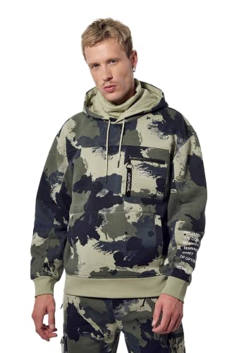 Kaporal - Sweat Camouflage Homme - Buck - M - Vert