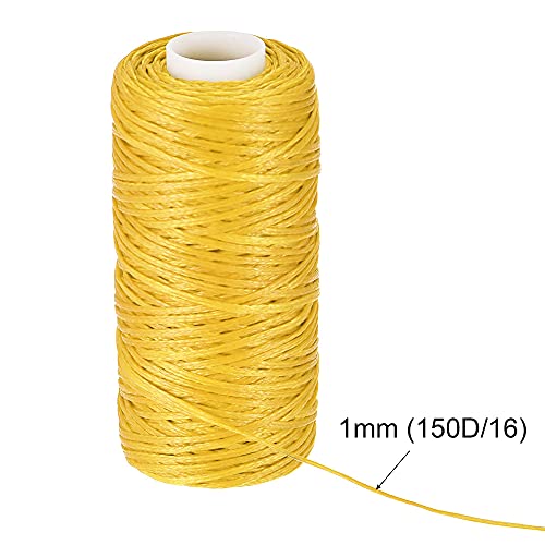 Hilo encerado para cuero 1 mm 50 metros amarillo miniatura 4