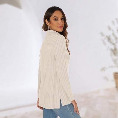 Women's Long Sleeve Turtleneck Sweaters Fall Winter Casual Lightweight Pullover Sweater Tops3