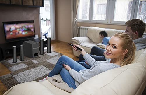 Image of Panasonic SC-HT480GW-K 4.1 Ch Convertible Soundbar, 100 W, Deep Bass Sound, Bluetooth, USB, RCA, AUX Inputs, Wall Mountable, Remote Control (Black)