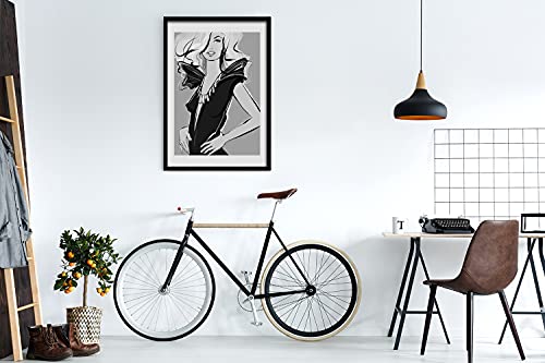 Cadre MDF 50x70 cm avec moulure en bois Tulup pour grand tableau et peinture moderne
