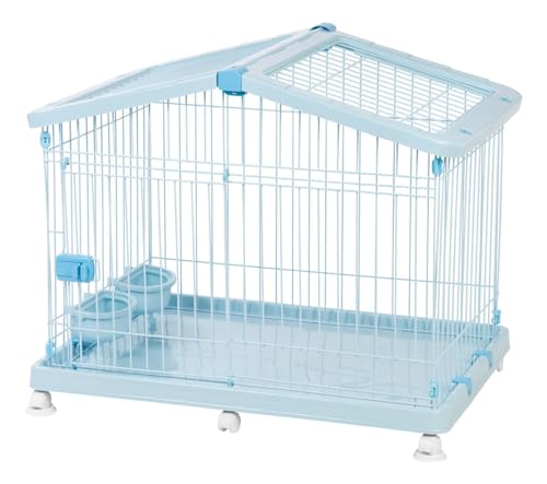 IRIS USA, Inc. Wire Pet Crate Portable with Top Access and Wheels...