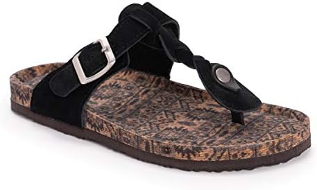 MUK LUKS womens Slip on Style Sandal, Black, 11 US | Image 3