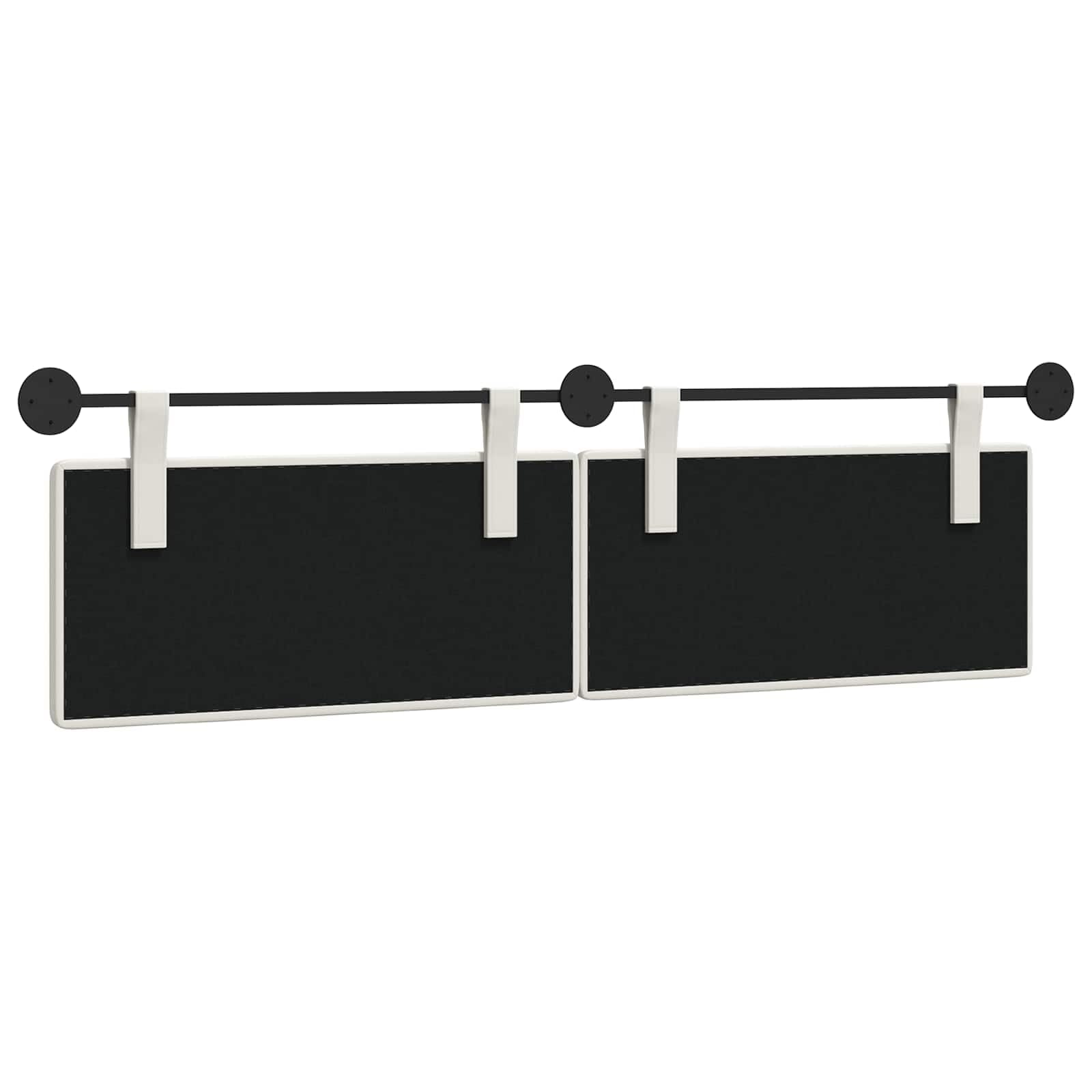 Cabecero colgante de piel sintética con acolchado, 190 x 55 cm, juego de 2 unidades, montaje en pared para dormitorio, habitación de invitados, cama doble y cama individual, respaldo cómodo y