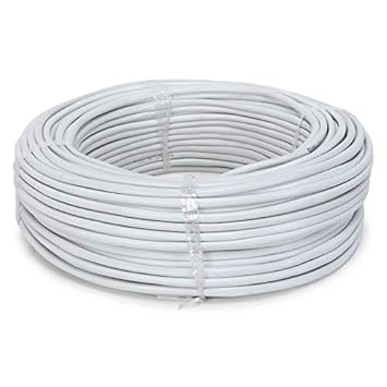 SAMZHE Pav-CCTV-7 Roll 3+1 Copper CCTV Camera Cable Role (White)