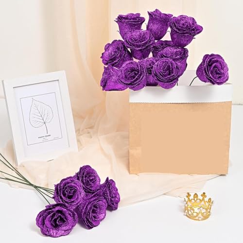 Bouquet de Flores Secas Exóticas 36Pzas Rosas Verdes DIY miniatura 7