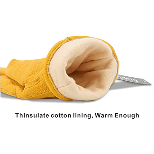 Kim Yuan Winter Warm Work Gloves 3M Thinsulate Lining Perfect for Gardening/Cutting/Construction/Motorcycle, Men & Women M 1 Pair - Image 2