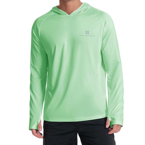 Men's Sun Protection Hoodie UPF 50+ Fishing Long Sleeve Rash Guard Shirt SPF UV Protection T-Shirt Lightweight3