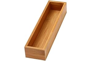 YBM Home Bamboo Drawer Organizer Storage Box