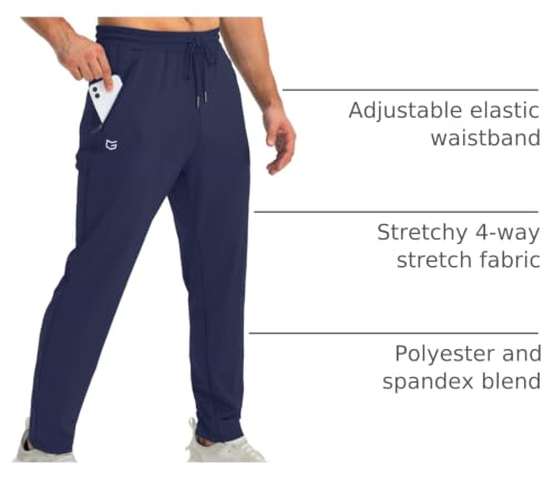 Image of G Gradual Men's Sweatpants with Zipper Pockets Tapered Joggers for Men Athletic Pants for Workout, Jogging, Running