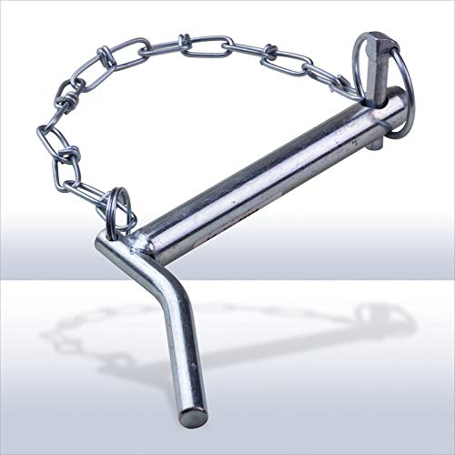 Anhängerbolzen Kat 1, 13 cm, Kupplungsbolzen verzinkt, Mit Griff & Sicherungskette, Robust & rostgeschützt, Für Traktor, Dreipunktaufnahme, Landtechnik, Zugmaul