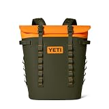 YETI Hopper M20 Backpack Soft Sided Cooler with MagShield Access, Olive/King Crab Orange