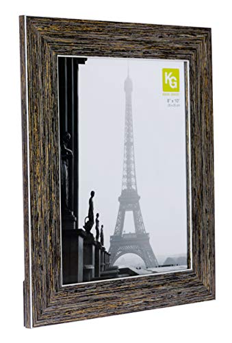 Kiera Grace Emery Resin Unique Farmhouse Picture Frame, 8" X 10", Weathered Grey #TOP2