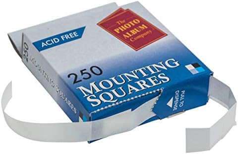 The Photo Album Company Dispenser Box with 250 Photograph Mounting Square - White