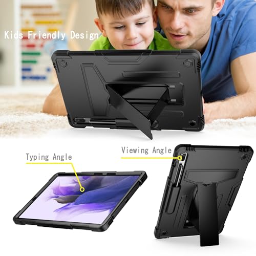 Coque robuste Samsung Galaxy Tab S7 FE 12.4 antichoc noire - 3
