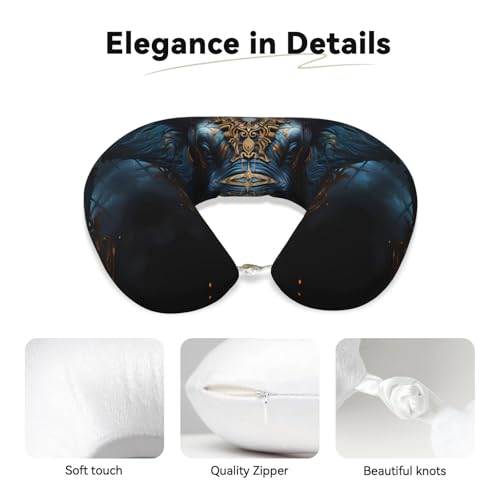 Almohada de viaje espuma viscoelástica tamaño U miniatura 3