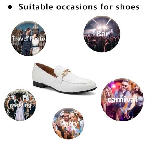 Image of Meijiana Men's Fashion Classic Microfiber PU Leather Loafers and Weeding Dress Shoes for Men