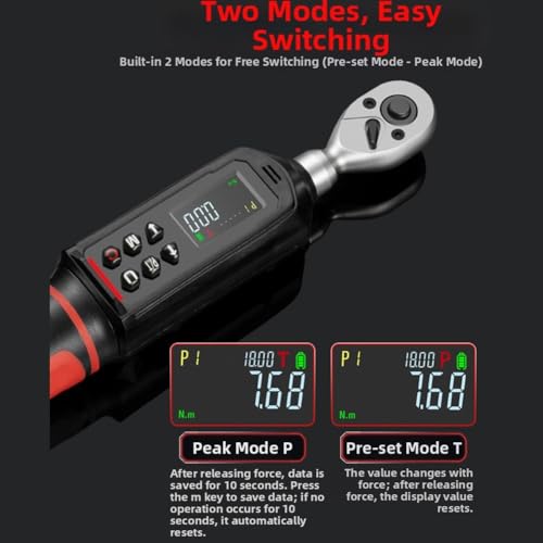 Clé dynamométrique numérique avec alerte LED et vibration pour un serrage précis - 4