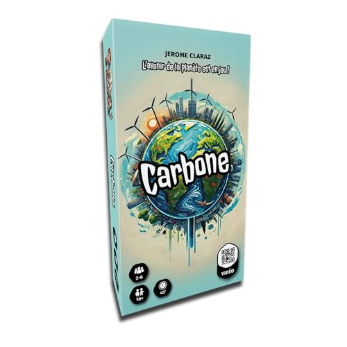 Carbone – Jeu de Société Stratégique et d’Ambiance • Semi-Coopératif avec Bluff et Diplomatie • Jeu de Cartes dès 10 Ans • 2 à 6 Joueurs • Parties 45 Min • Idée Cadeau Famille et Amis