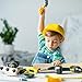 SEWACC 5pcs Construction Hat Toy Yellow Plastic Hard Hats Party Dress Up Plaything