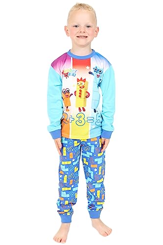 Numberblocks Boys Long Cotton Pyjama Set (3-4 Years) Blue