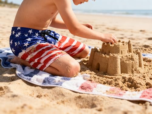Image of Cozople Boys Swim Trunks Compression Liner Swim Shorts Quick Dry Bathing Suit with Boxer Brief Swimwear 2-20T