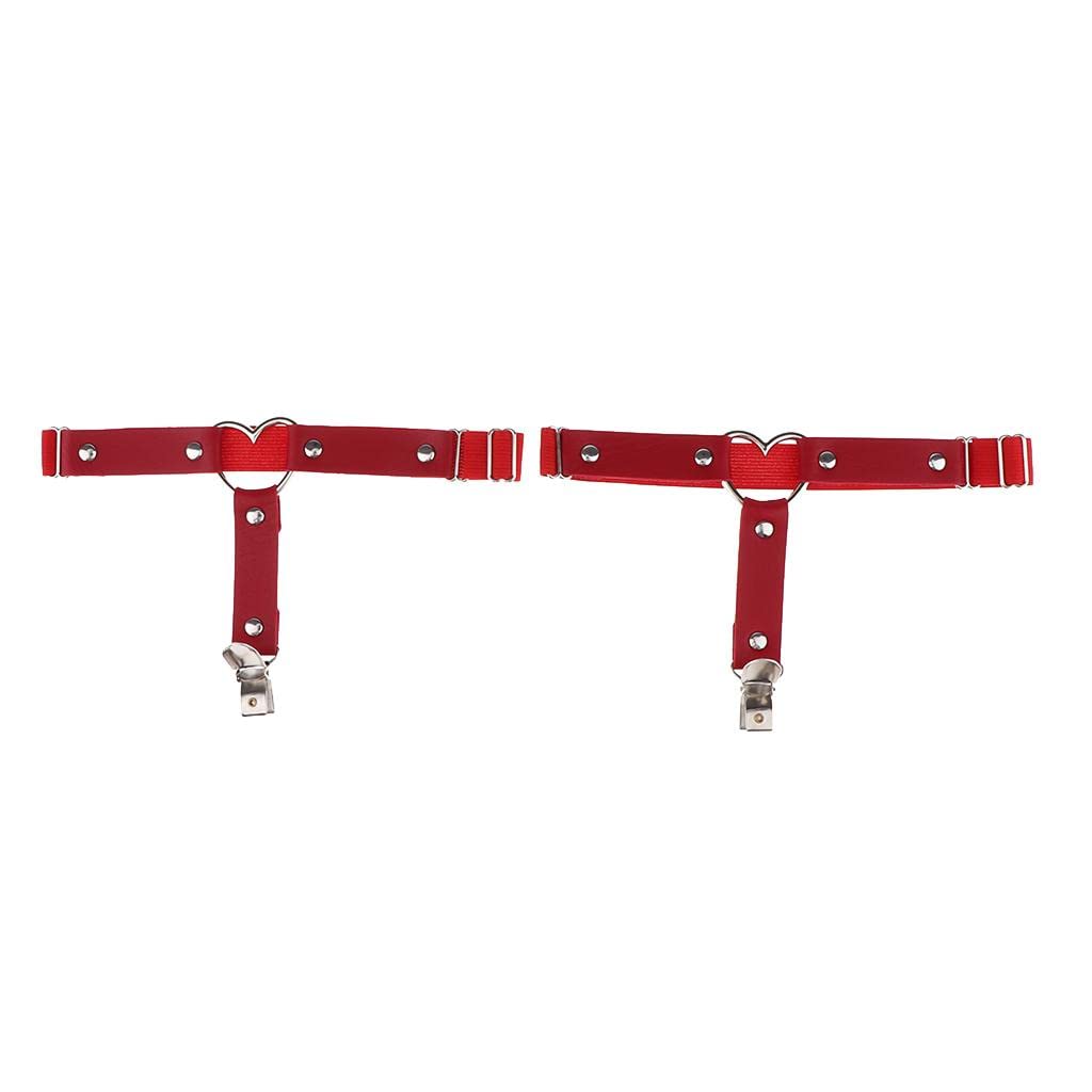 ™ Womens Heart Decor Sexy Garters Adjustable Leg Strap Garters Suspenders Red | Garter Belts | Intimates & Sleep | Womens Clothing-image-19