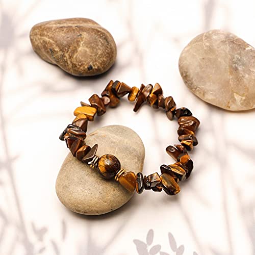 MILAKOO 7Chakra Chip Stone Bracelets for Women Natural Crystal Healing Reiki Yoga Beads Anxiety Cuff2