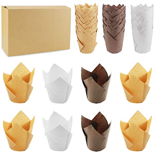 Paper Cupcake Holders. Wpxmer 150 Pieces Tulip Baking Paper Cups Cupcake Muffin Liners Baking